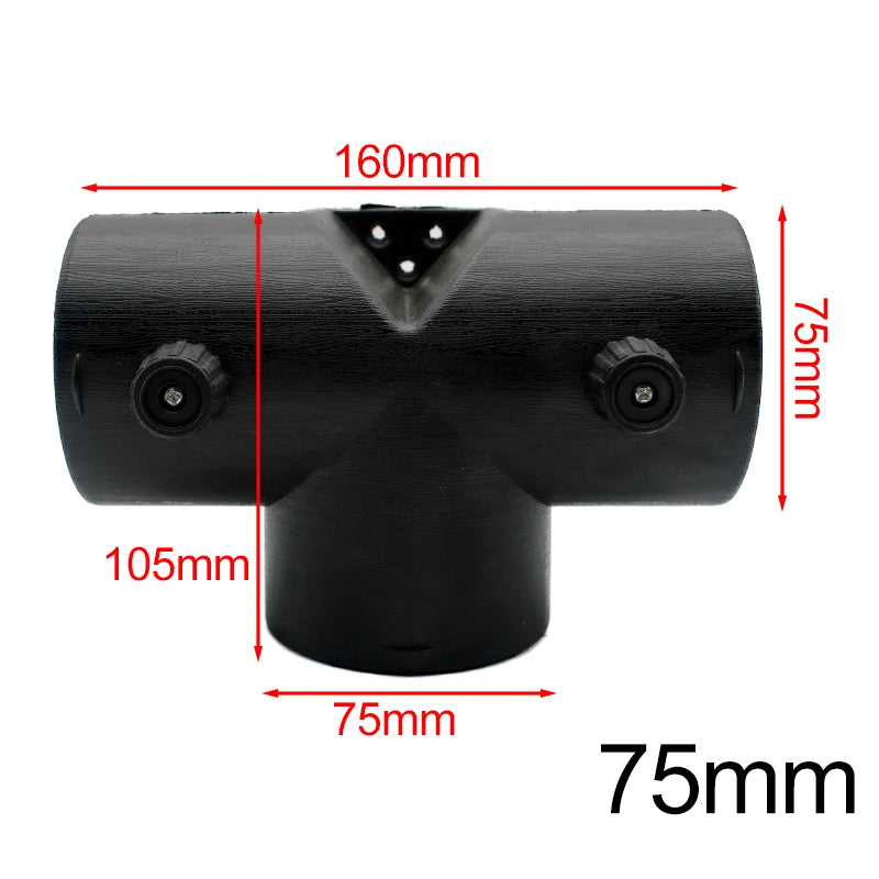 Diesel Parking Heater Air Duct Connector with Adjustable Valves, 60/75 mm