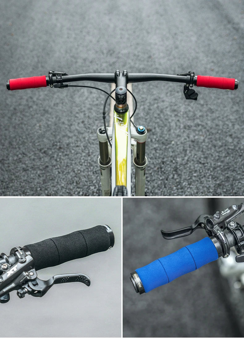 22mm cyklistické gripy na řídítka z EVA, tlumící nárazy, s aretací, pár