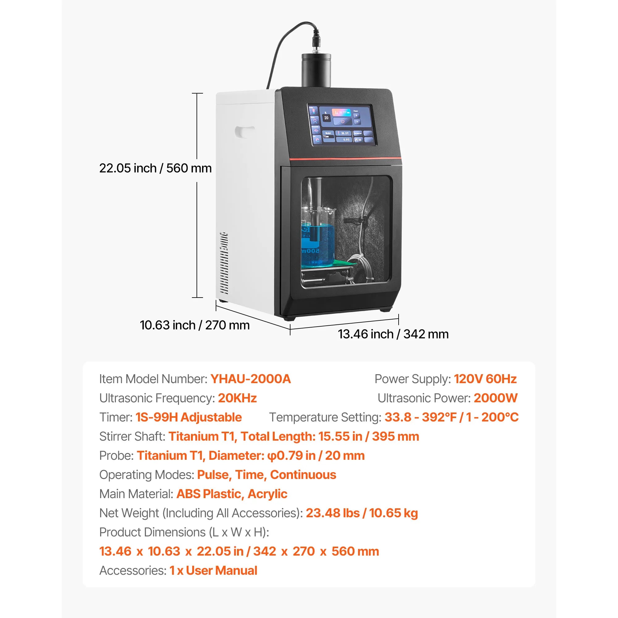 High Speed Laboratory Homogenizer with Digital Display Control