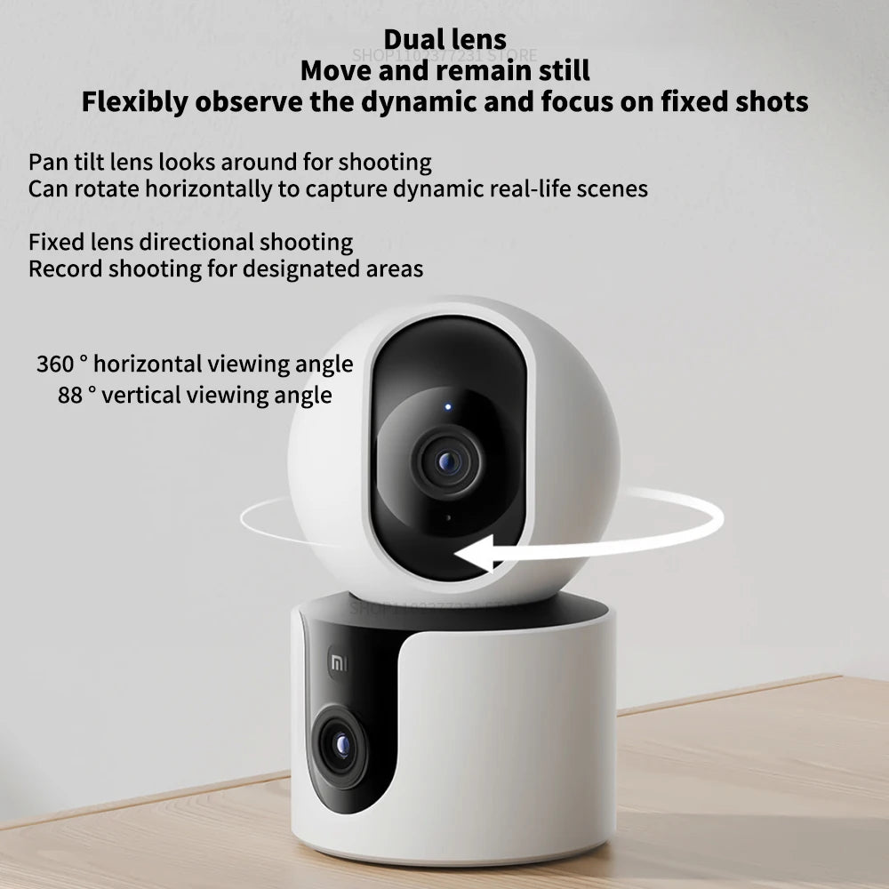 Xiaomi C300 inteligentná kamera s dvojitou šošovkou 360° AI WiFi 6 domáca bezpečnosť
