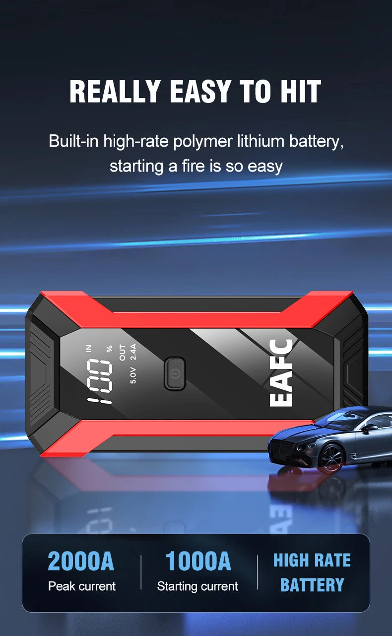 EAFC 12V Portable Car Jump Starter Power Bank