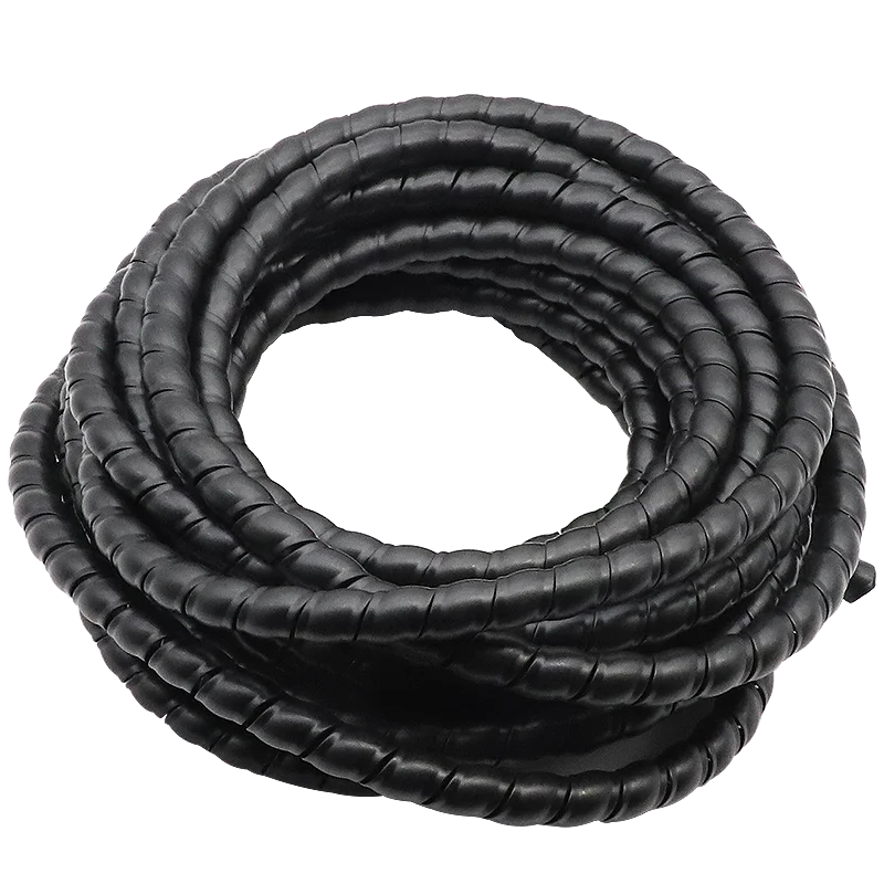 2M Long 8/10/12mm Cable Protection Sleeving Spiral Wound Flexible Wire Organizer Insulation Sleeve Wire Winding Protector