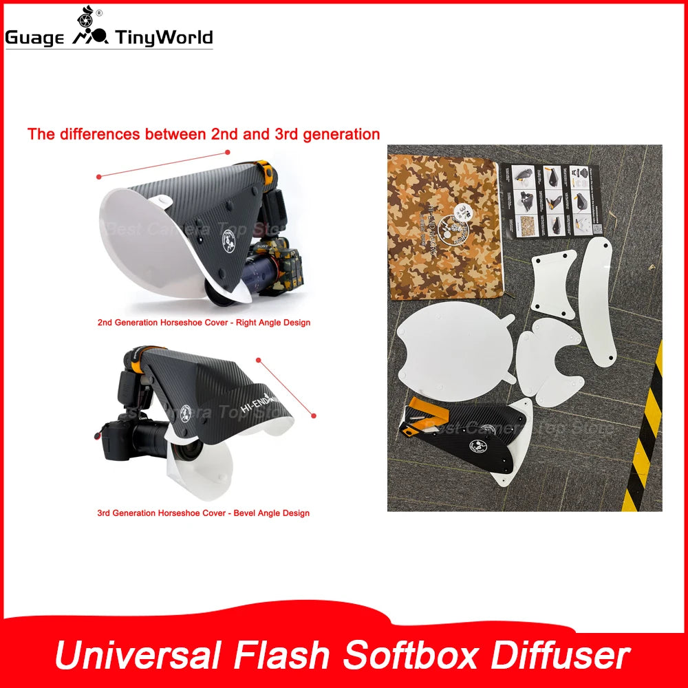 Guage Univerzální flash difuzor reflektor pro makro objektiv fotografování blesk příslušenství
