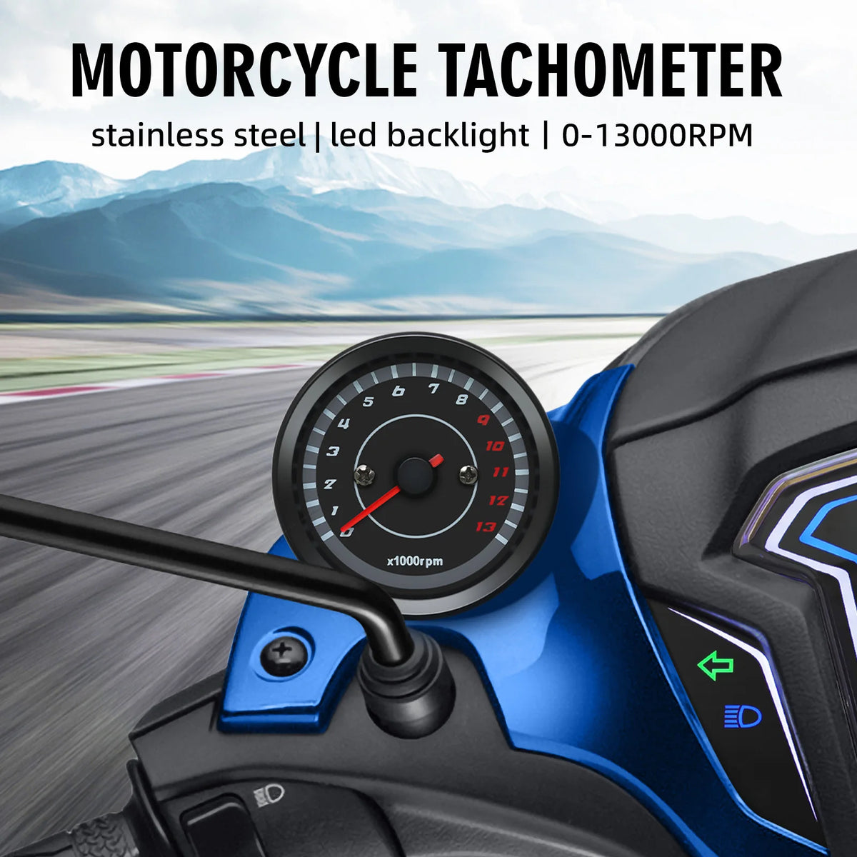 12V Motorcycle Tachometer with Backlight