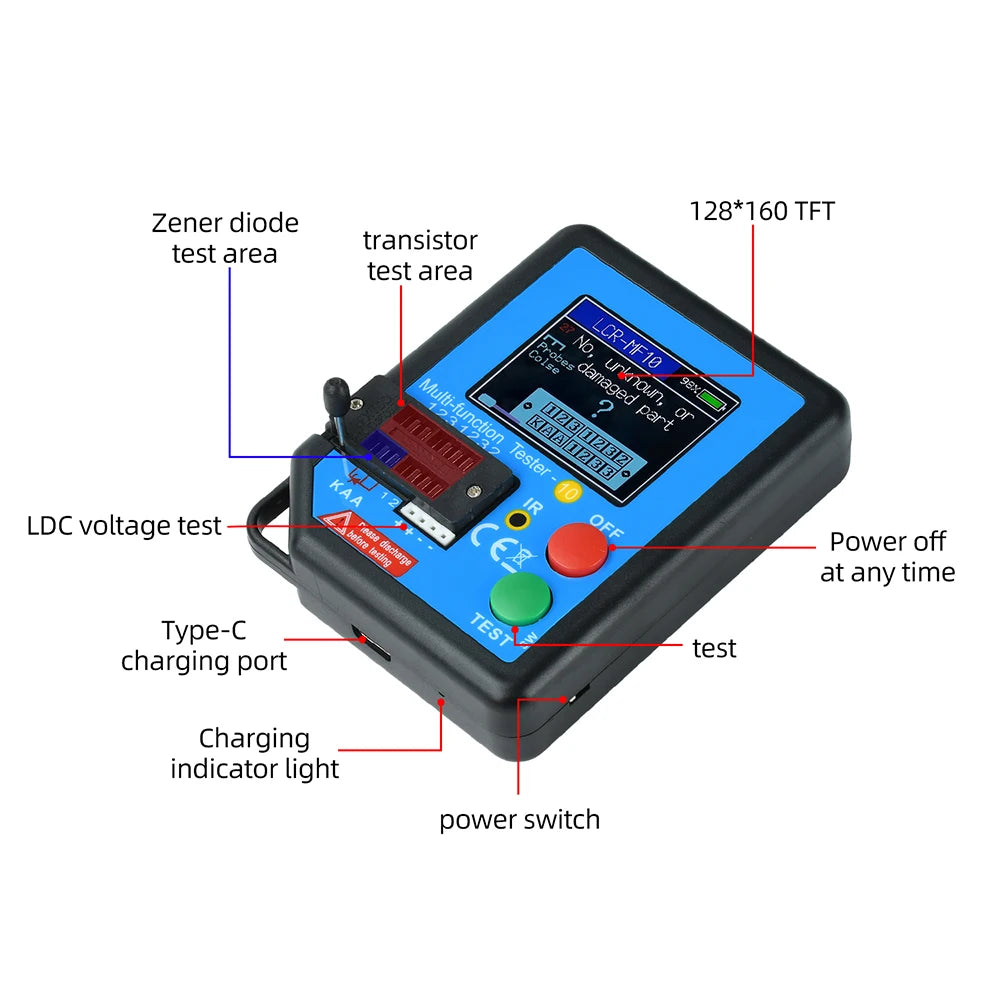 LCR-MF10 Elektronikkomponententester