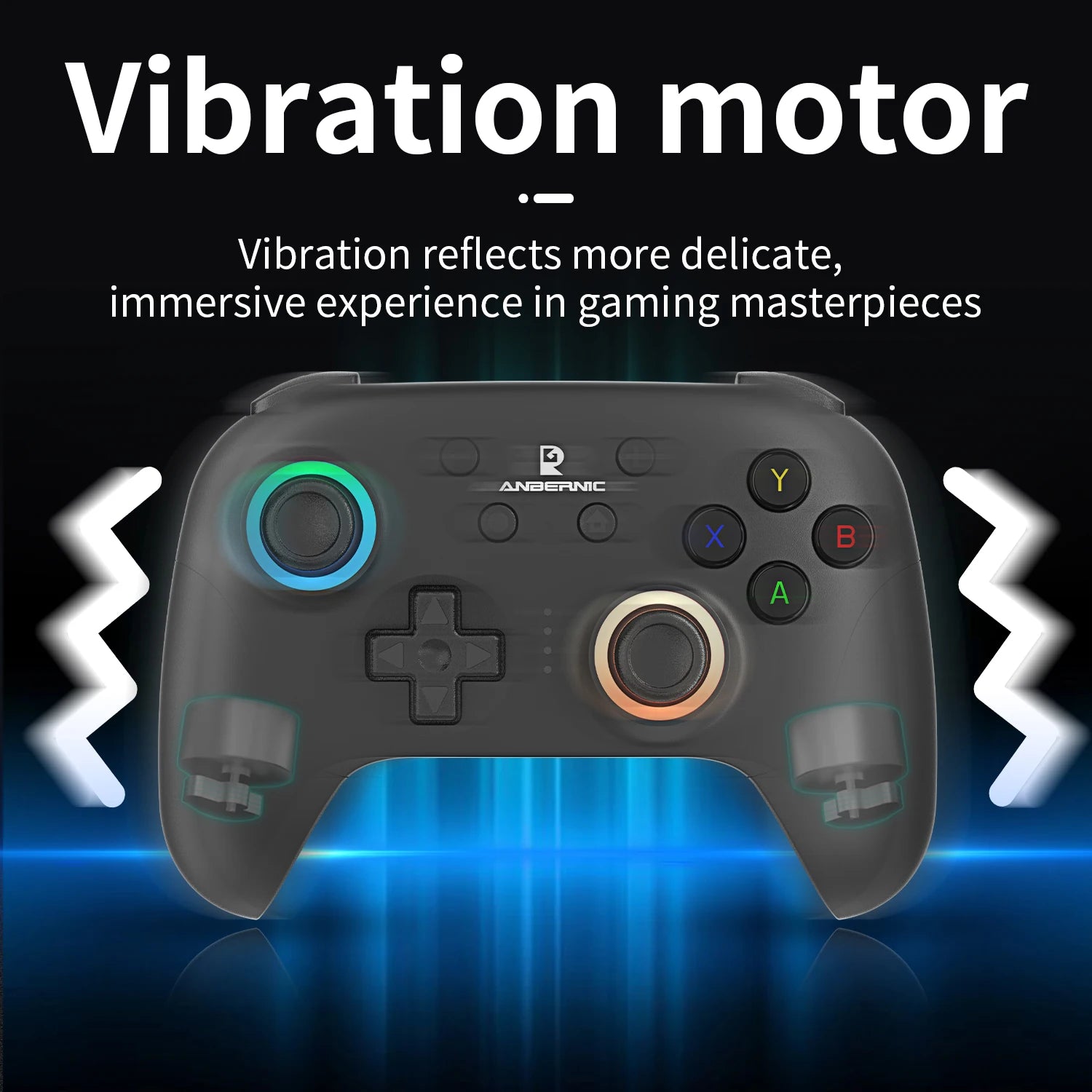 Wireless Gaming Controller with Hall Effect Triggers and Joysticks