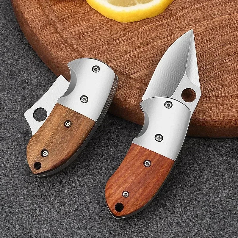 Mini Stainless Steel Foldable Knife, Portable Fruit Slicing Knife, Sharp Blade Utility Folding Knife, Easy to Carry