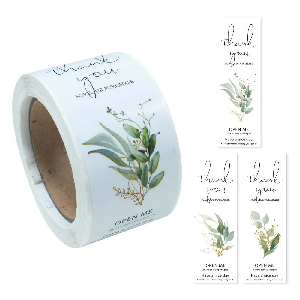 100pcs/roll Naljepnice za pečat s natpisom Hvala Male naljepnice za ukras poklona za male tvrtke Ovaj paket također je sretan što vas vidi