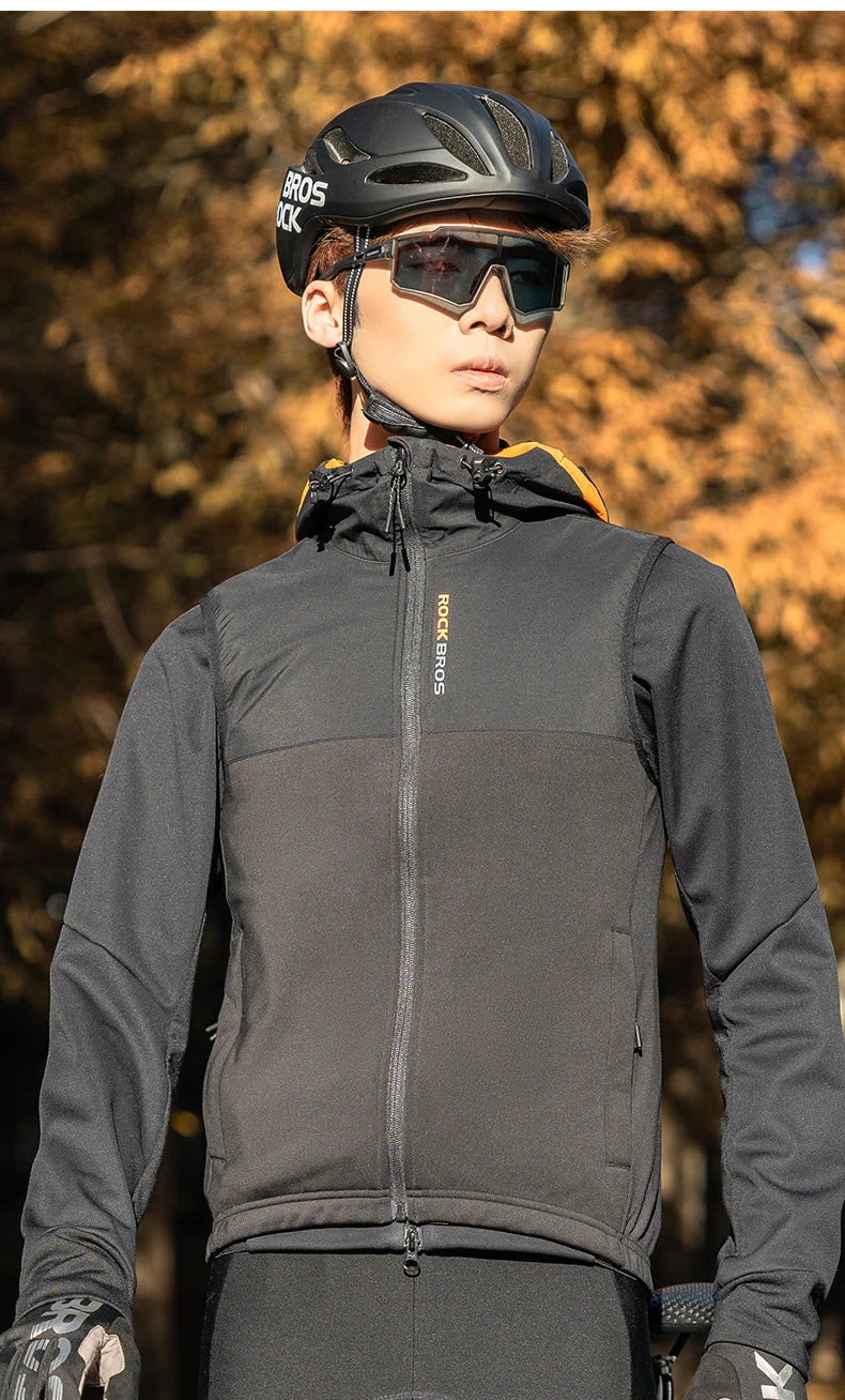 Winter Thermal Cycling Vest Windproof Fleece Sleeveless Jacket