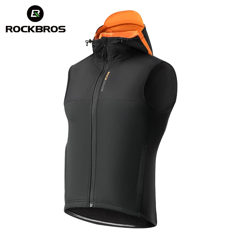 Winter Thermal Cycling Vest Windproof Fleece Sleeveless Jacket