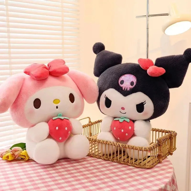 Sanrio Kuromi Plush Pillow – Strawberry Melody Edition