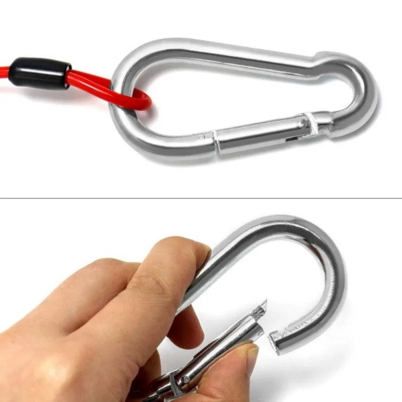 Coiled Breakaway Trailer Cable in Red Spring Steel