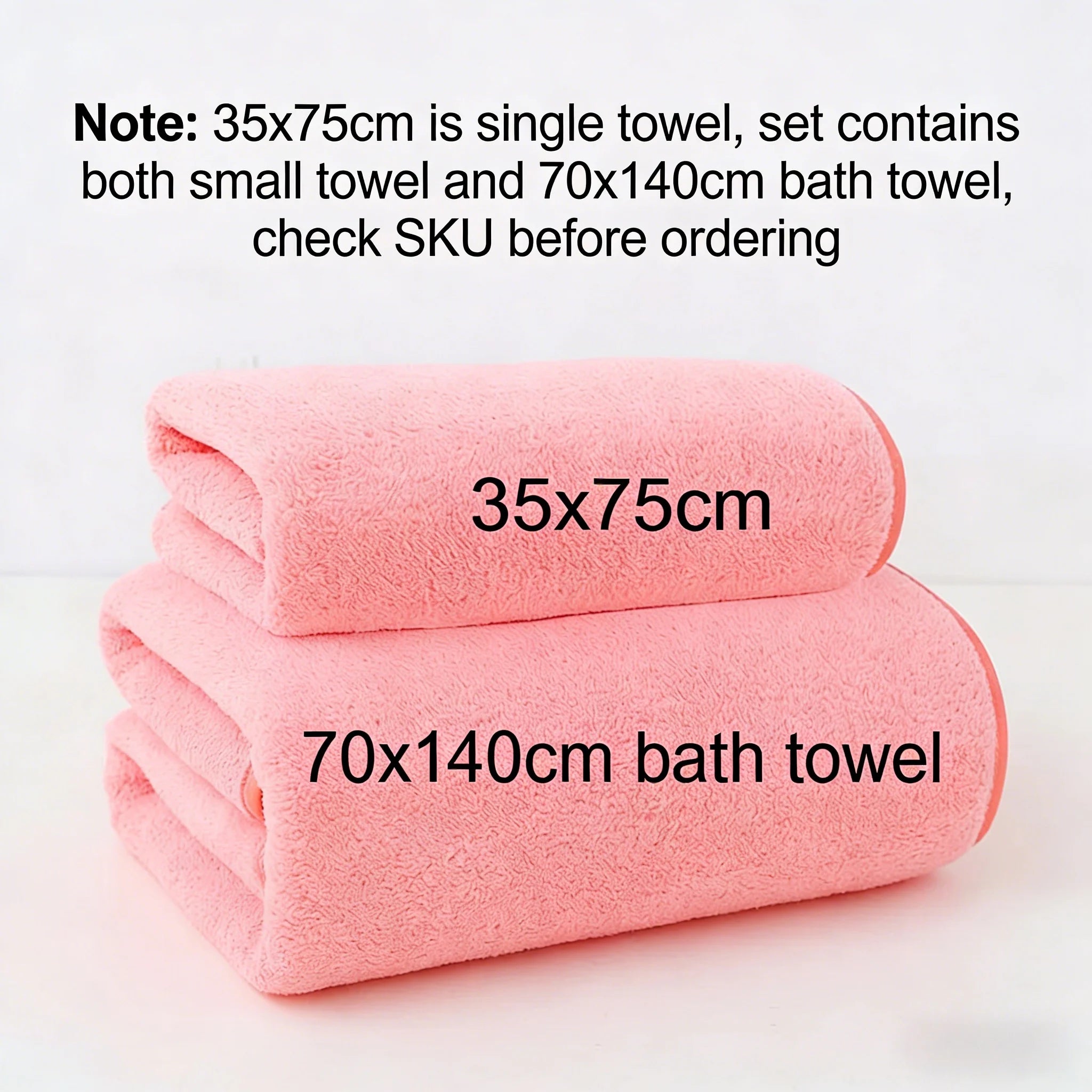 Ensemble de serviettes en polaire corail, serviettes de bain et de visage douces et absorbantes