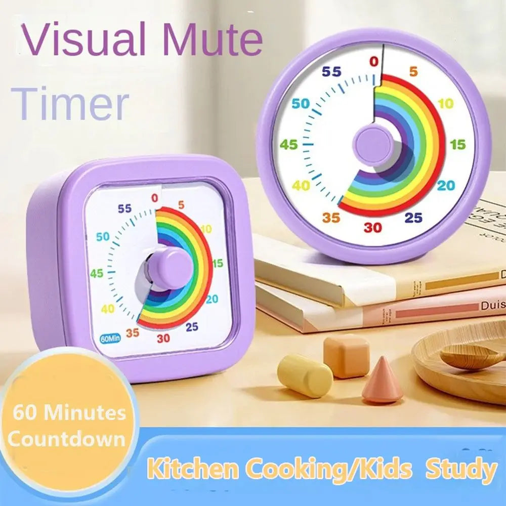 Visueller 60-Minuten-Countdown-Timer, rund oder quadratisch