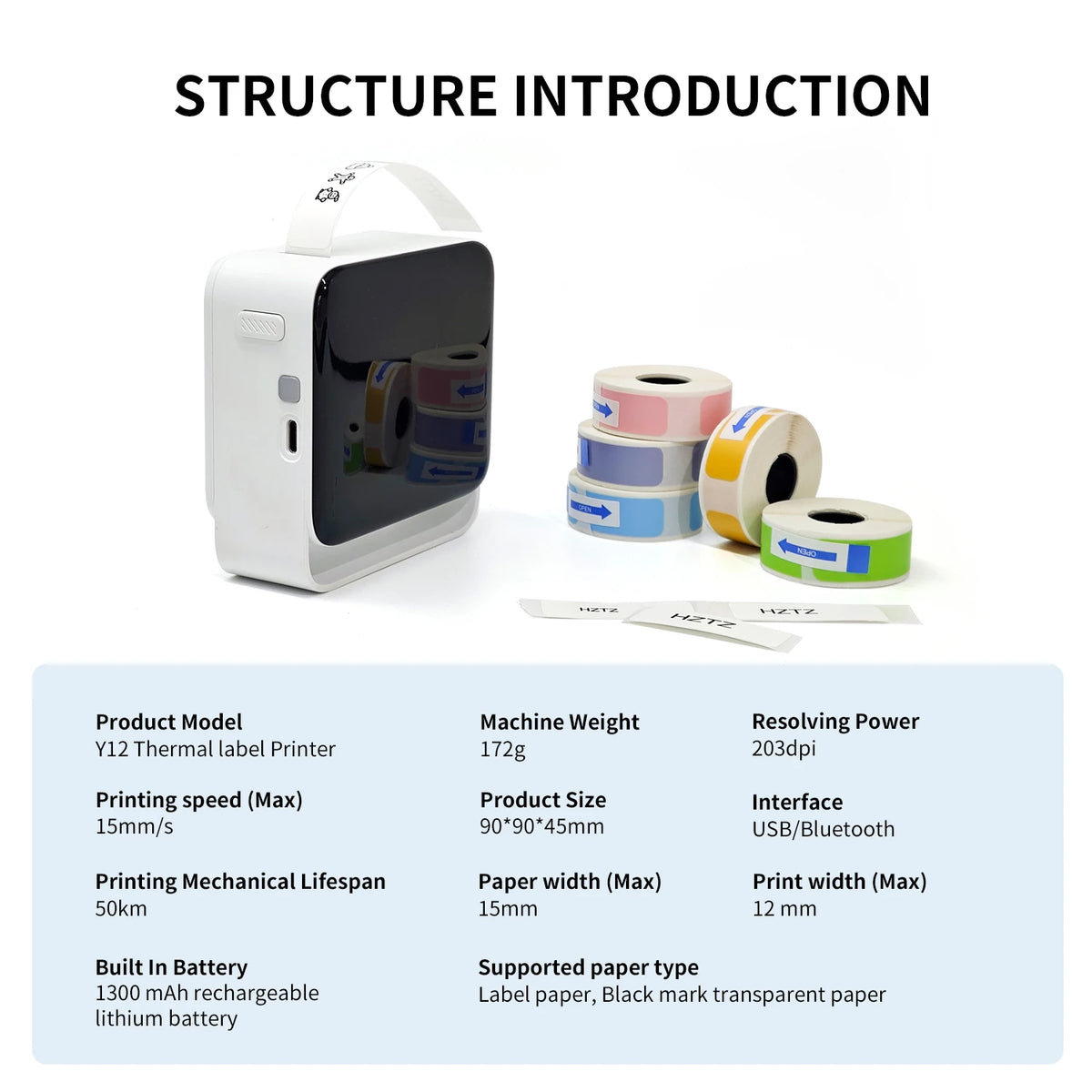 Thermal Label Printer Similar Labeling Machine Wireless Bluetooth Label Maker With Label Sticker