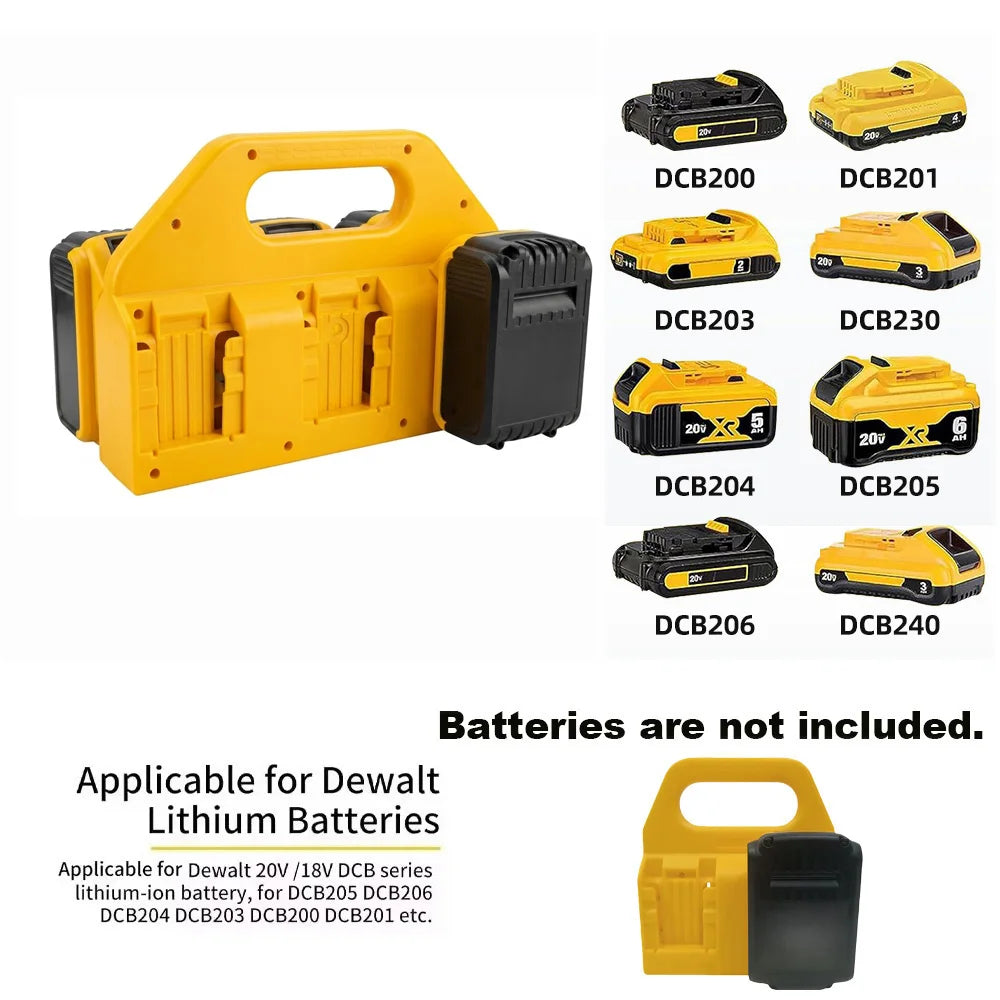 6-Slot Power Tool Battery Storage Caddy with Handle