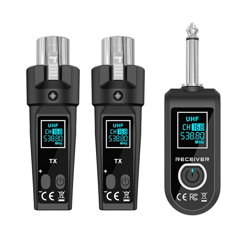 Trådløst UHF-XLR-link til dynamiske mikrofoner