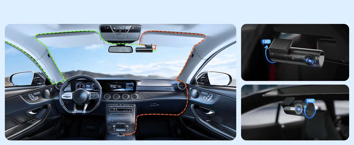 AZDOME M300S 4K Front and Rear Dash Cam with WiFi GPS
