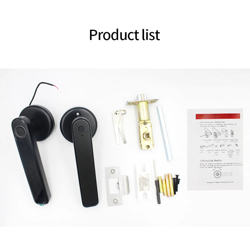 Bluetooth Fingerprint and Keypad Door Handle Lock