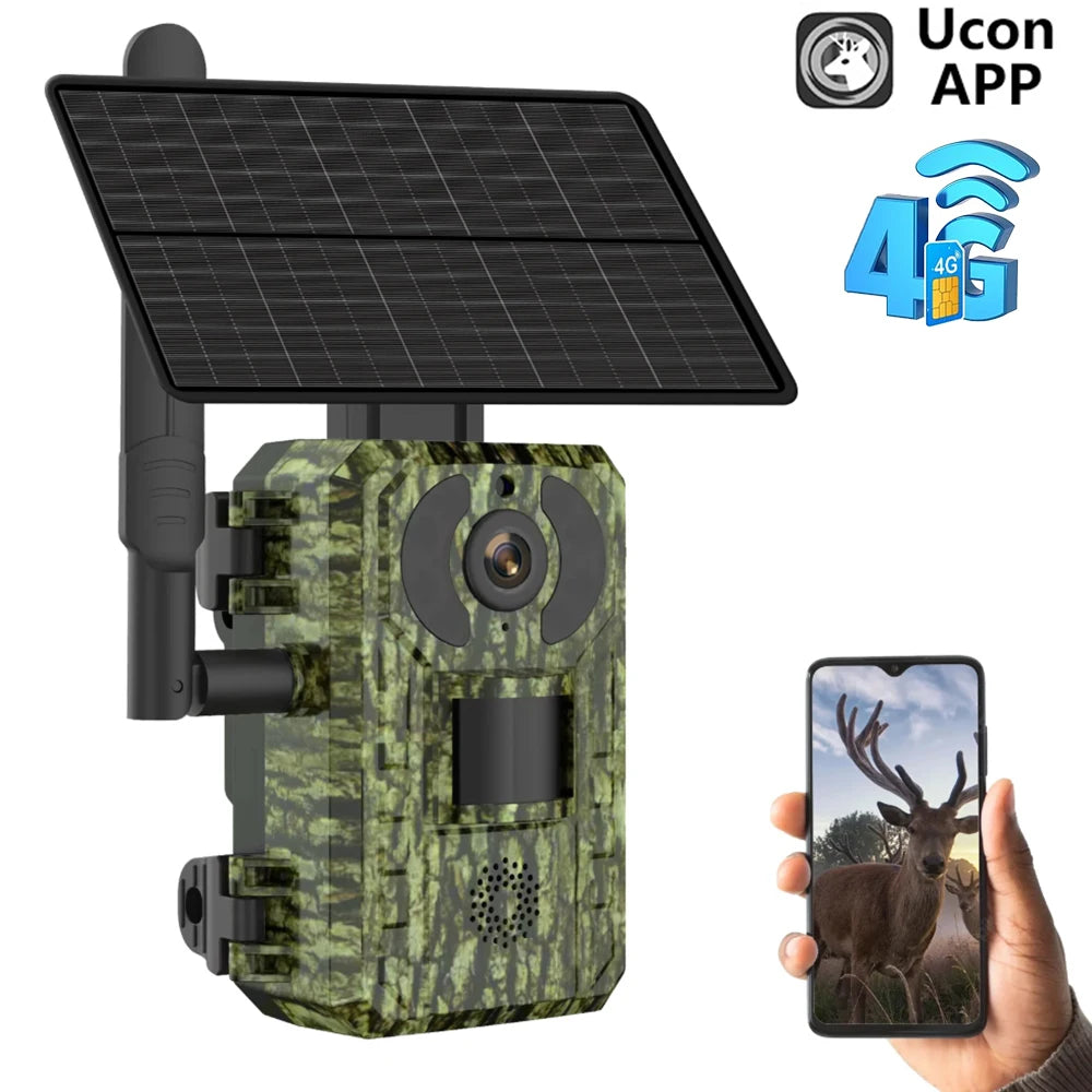 Cámara de visión nocturna solar 4G con vista desde la app