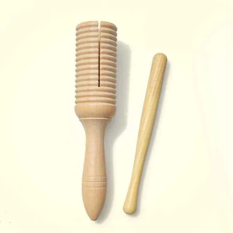 Wooden Guiro with Scraper Stick