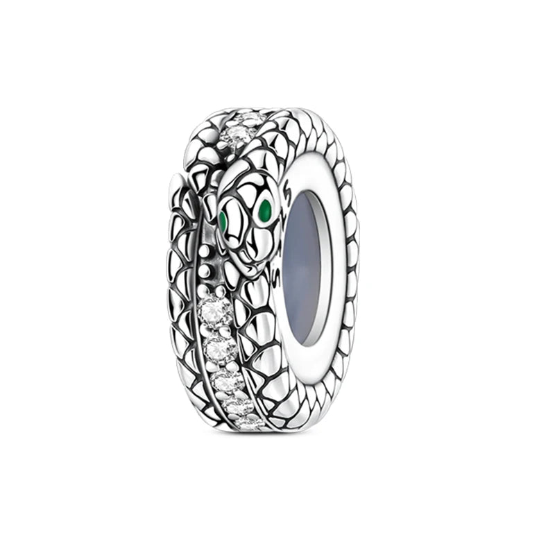 100% 925 Sterling Silver Rainbow Zircon Colorful Butterfly Dragon Shaped Silicone Stopper Charms Beads Fit DIY Bracelets Jewelry