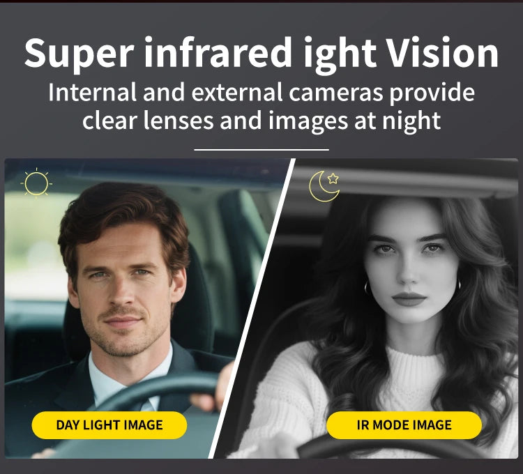 3-Channel Dash Camera with 1080P Front, Inside, Rear View