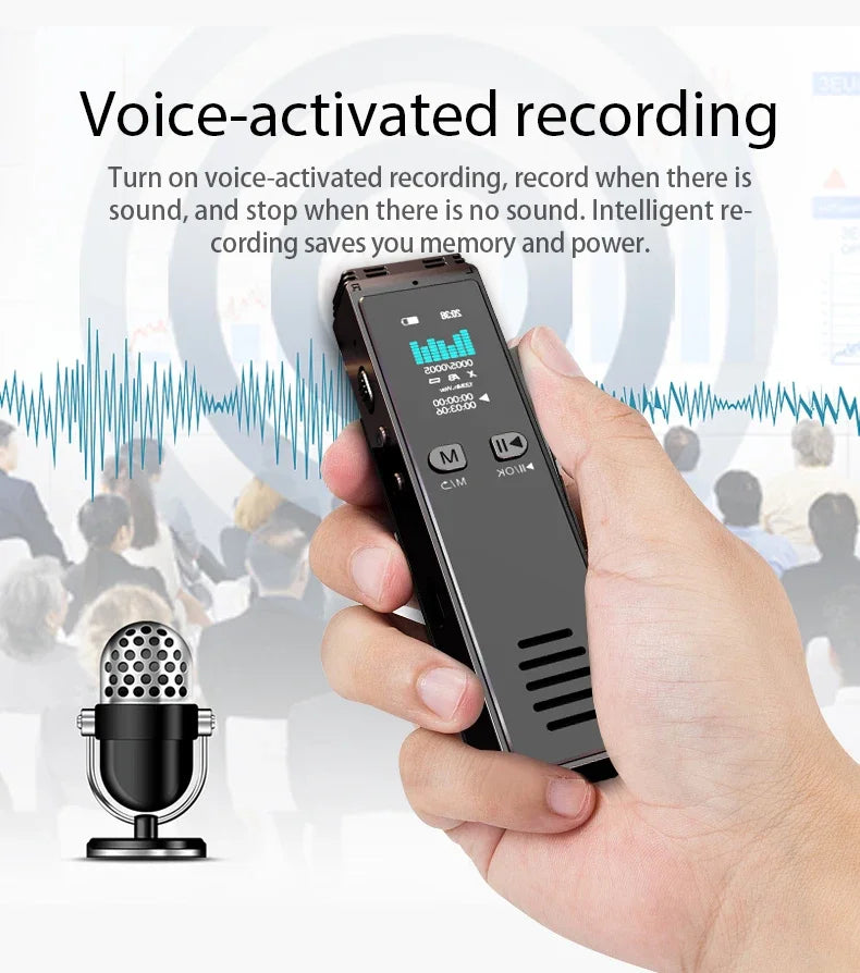Voice Activated Recorder Bluetooth Digital Professional Sound Recording Device Audio Listening Dictaphone STTWUNAKE