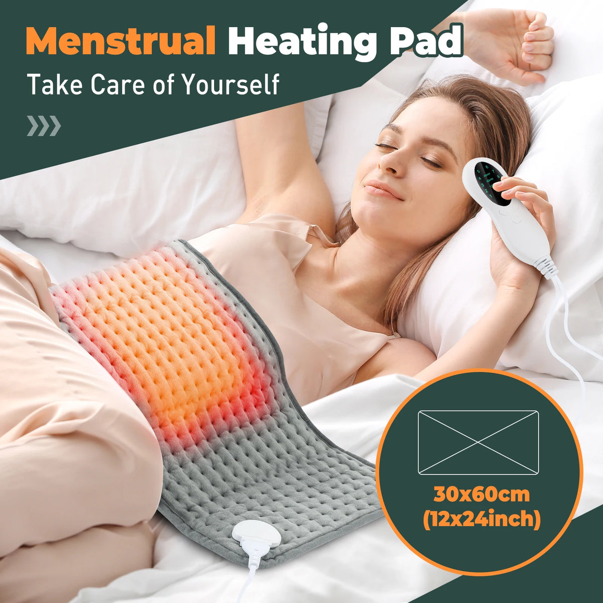 Electric Heating Pad with 10 Temperature Settings
