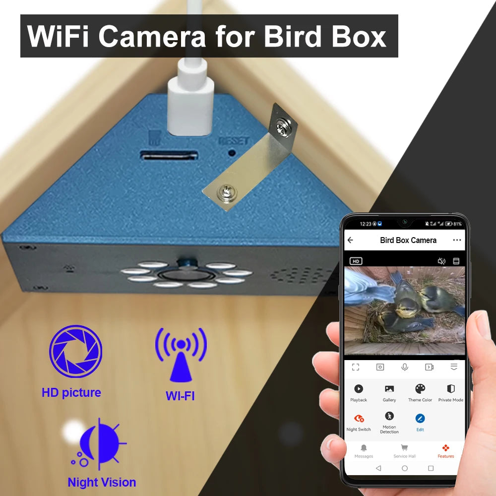 Wi-Fi Birdhouse Camera - Card Options
