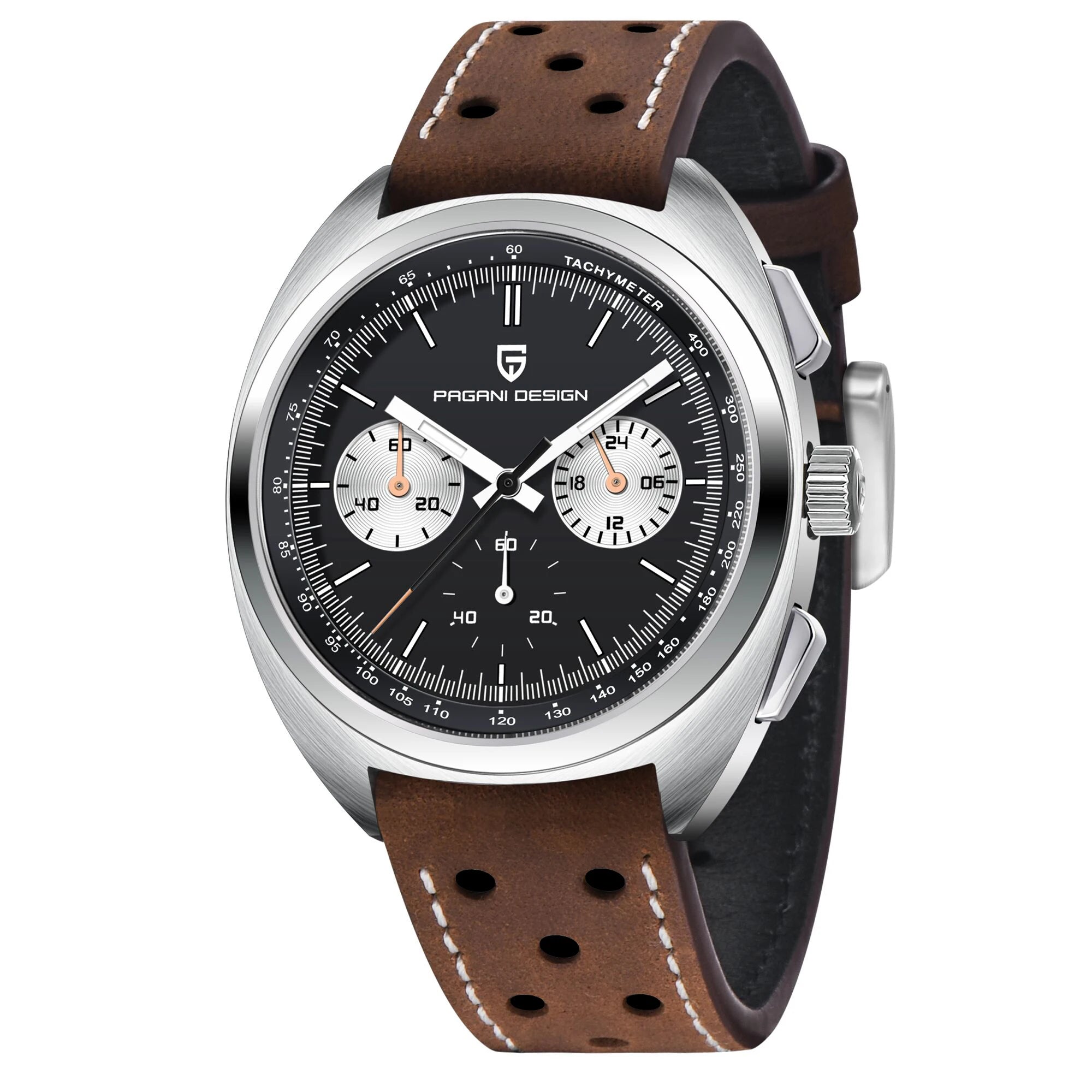 Pagani Design Panda Dial Chronograph Watch VK63 Sapphire