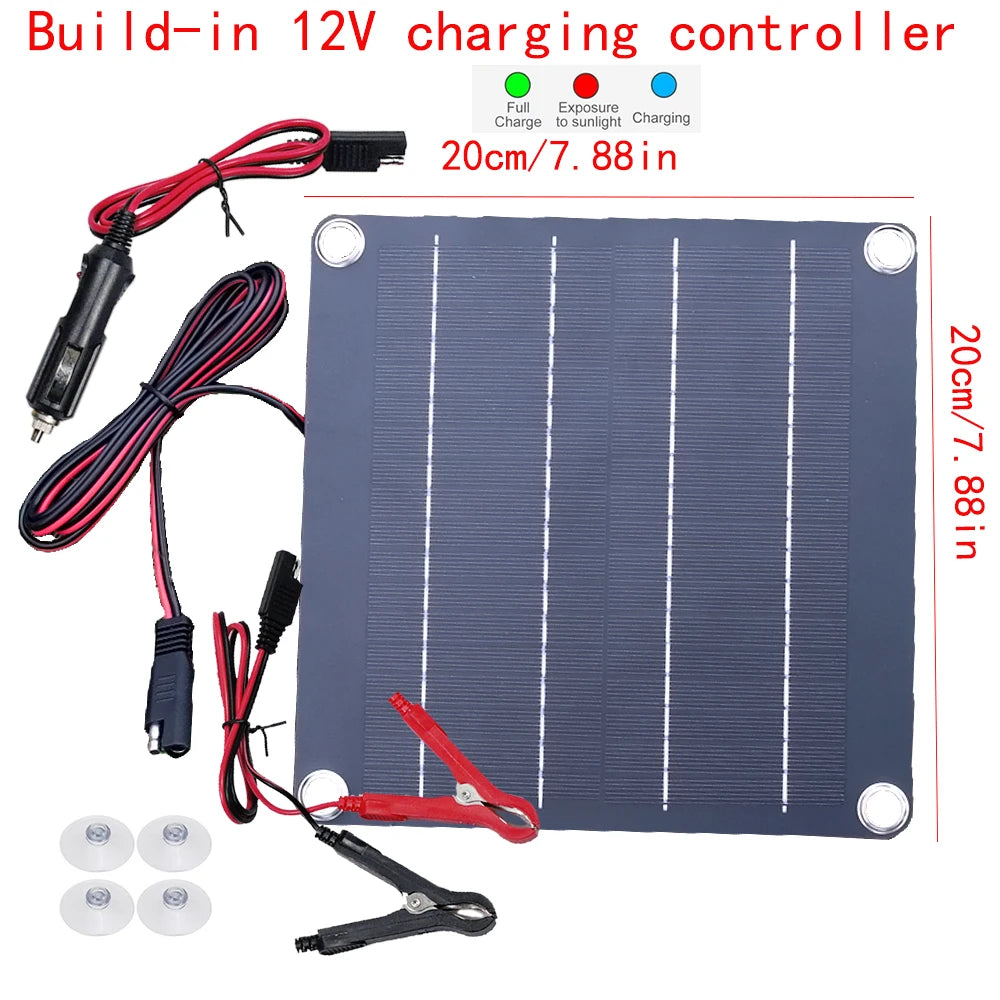 Solar Panels Charger Car Motorcycle Kick Scooters Portables Solar Panel Car Charger Battery 12V Efficient Maintenance