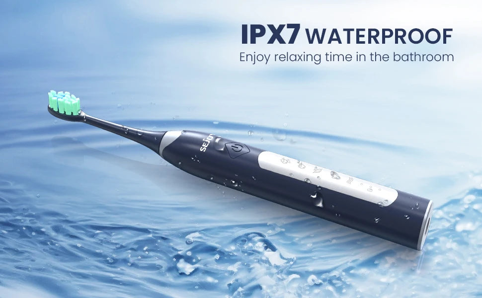 Sejoy JS10-1 Electric Sonic Toothbrush with Replacement Heads