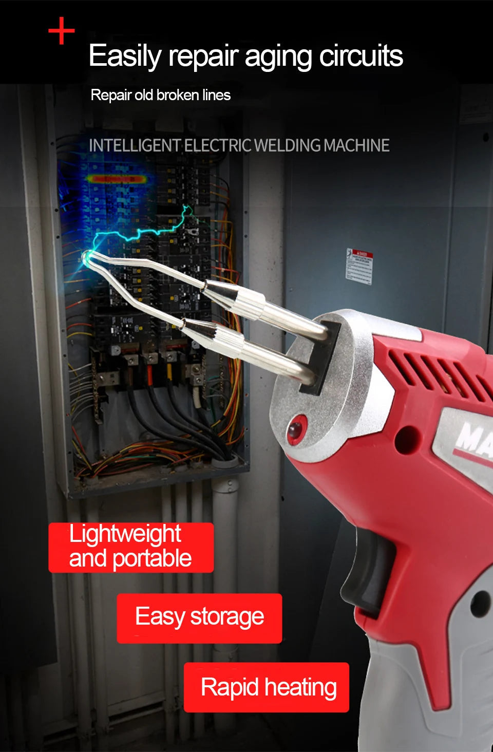 180W Fast Thermal Electric Soldering Iron Industrial-grade High-power Welding Repair Tool Soldering Gun EU Plug Rework Station