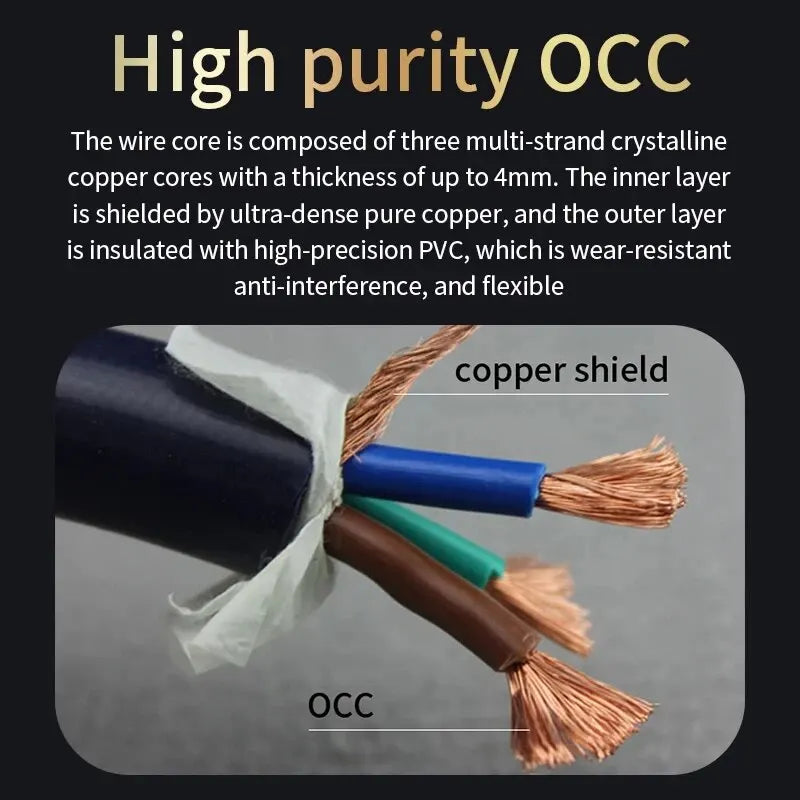 Equipment Power Cable, EU or US Plug, 1–1.5 m