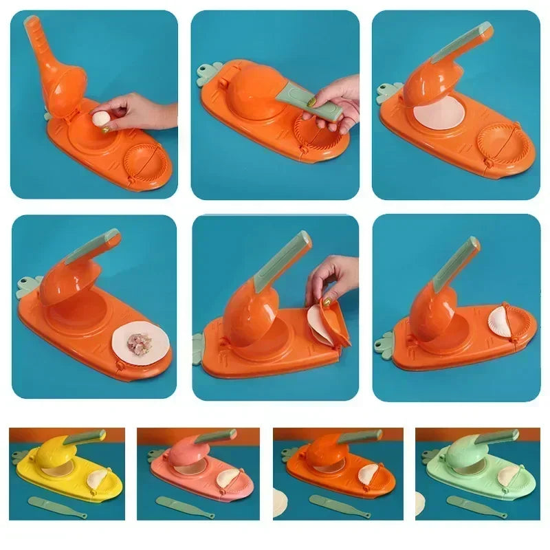 DIY Dumpling Wrapper Artifact Plastic Manual Wrapper Making Mold Dough Pressing Tool Baking Pastry Dumpling Maker Gadget