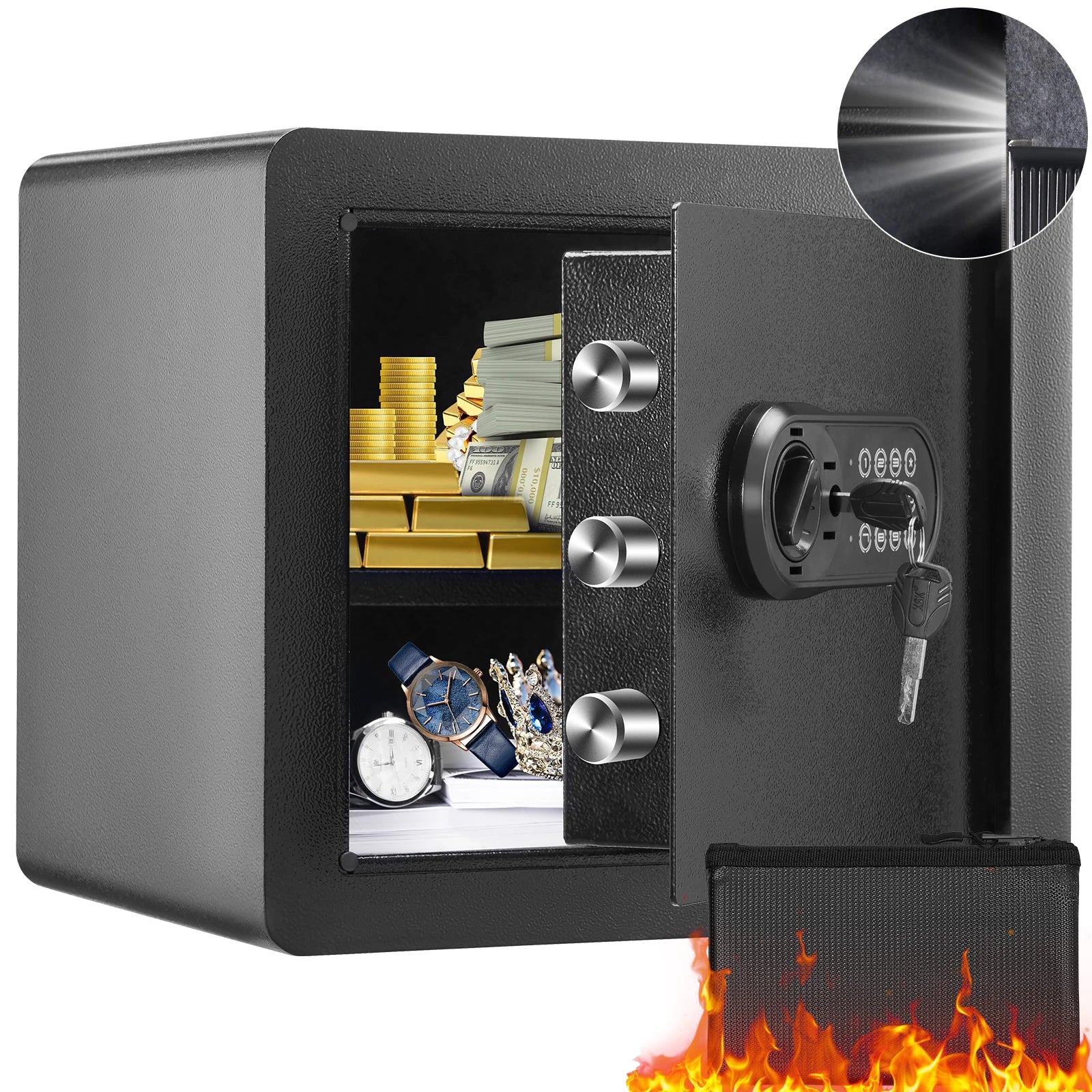 1.2 Cubic Feet Electronic Safe Box with Digital Access