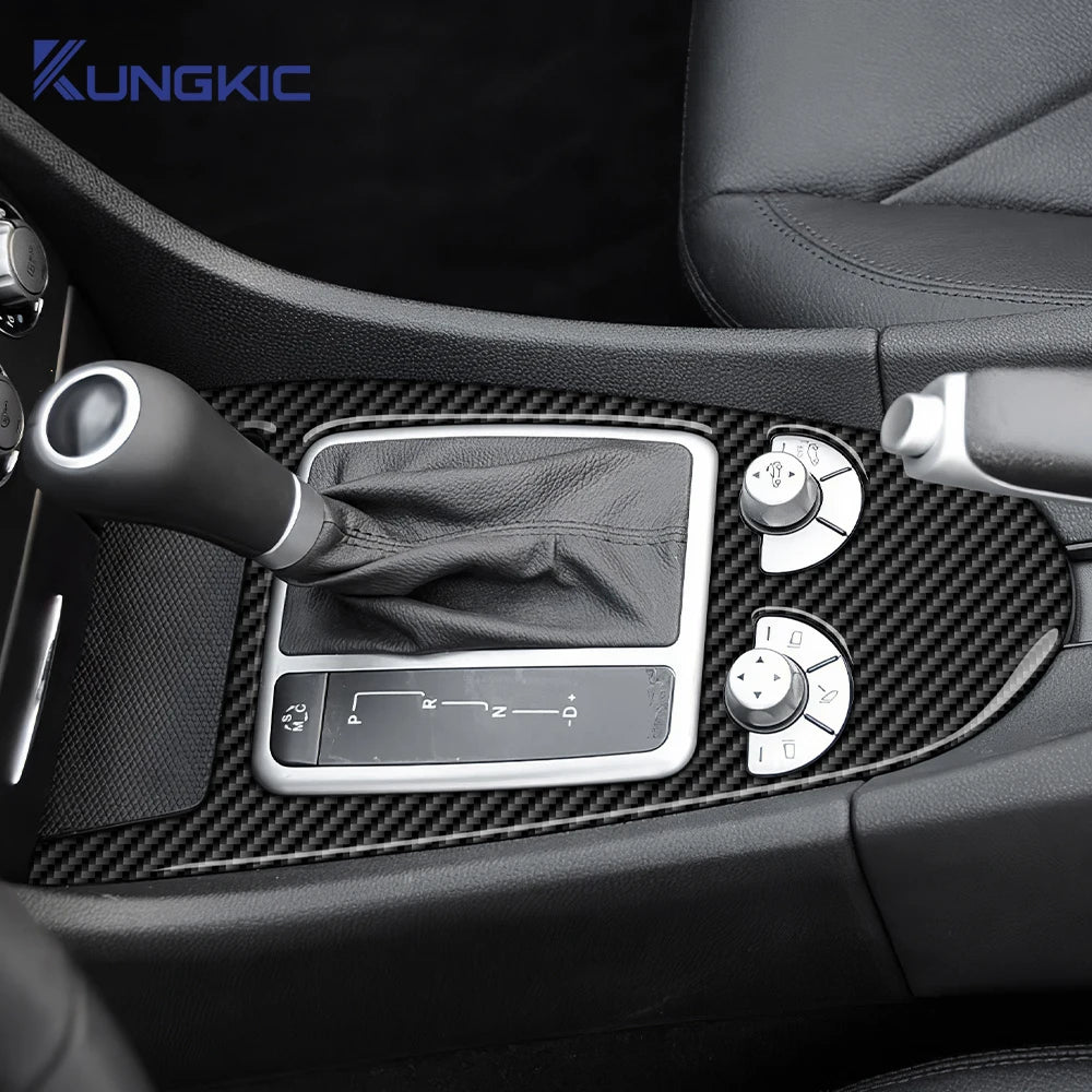 Carbon Fiber Gear Shift Trim Sticker for Mercedes Benz SLK R171