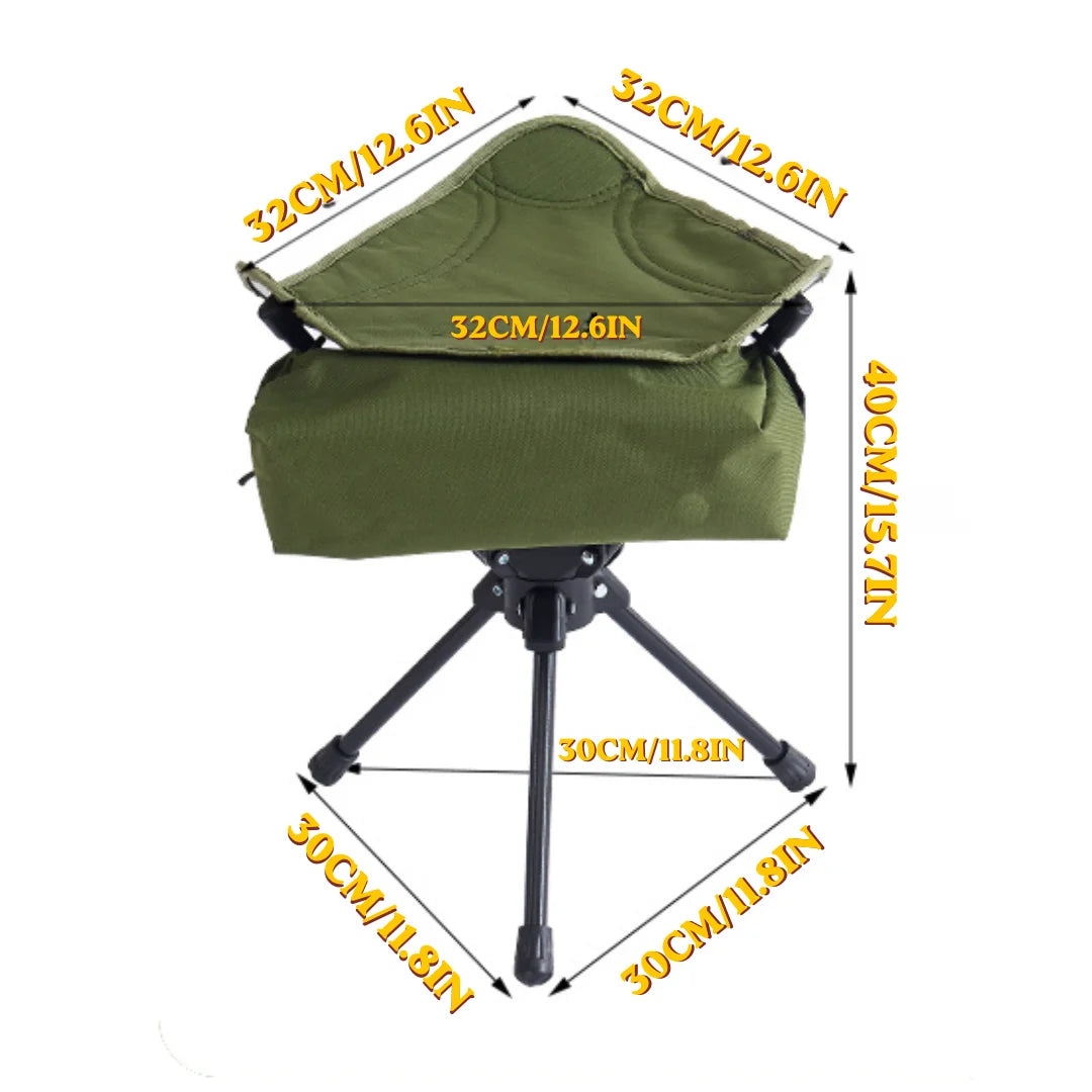 360° Swivel Camping Stool for Hiking, Fishing and Travel