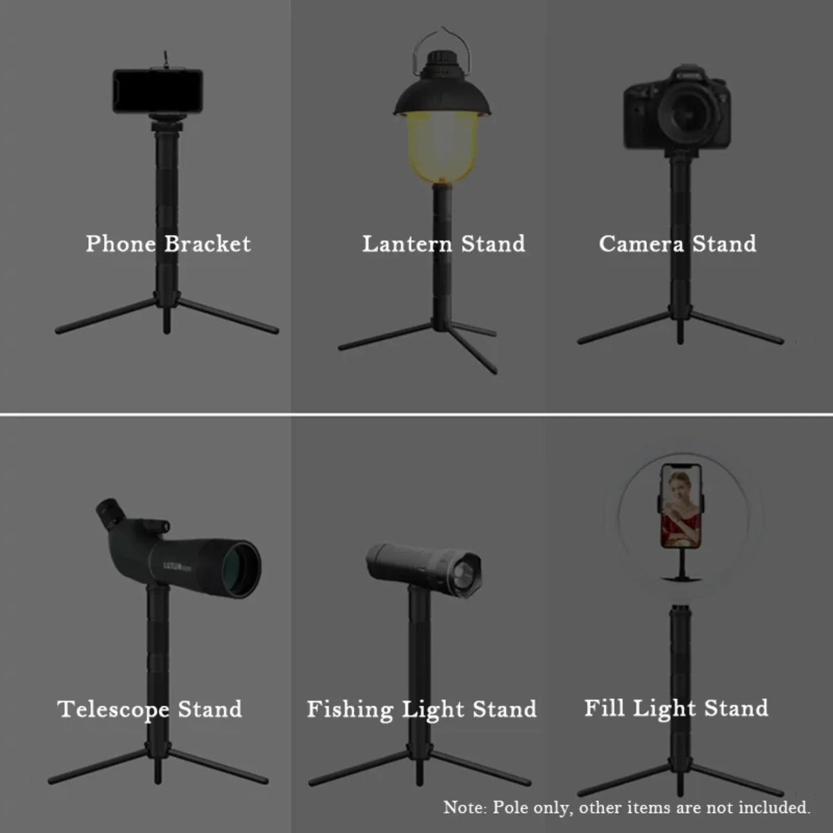Foldable Aluminium Camping Lantern Stand