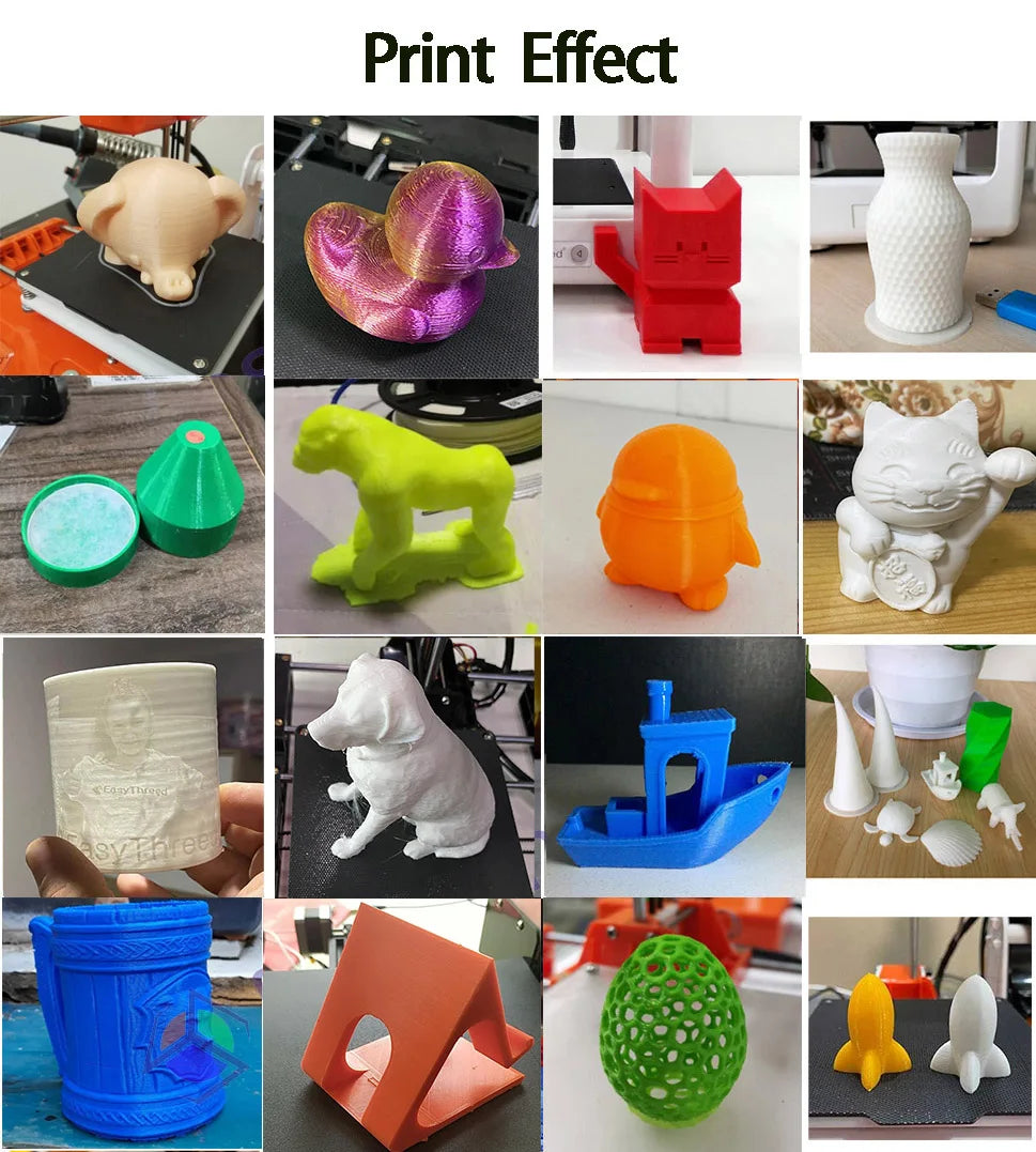 EasyThreed 3D Printer Entry Level Compatible with PLA TPU 1.75mm Filament include Power Adaptor.