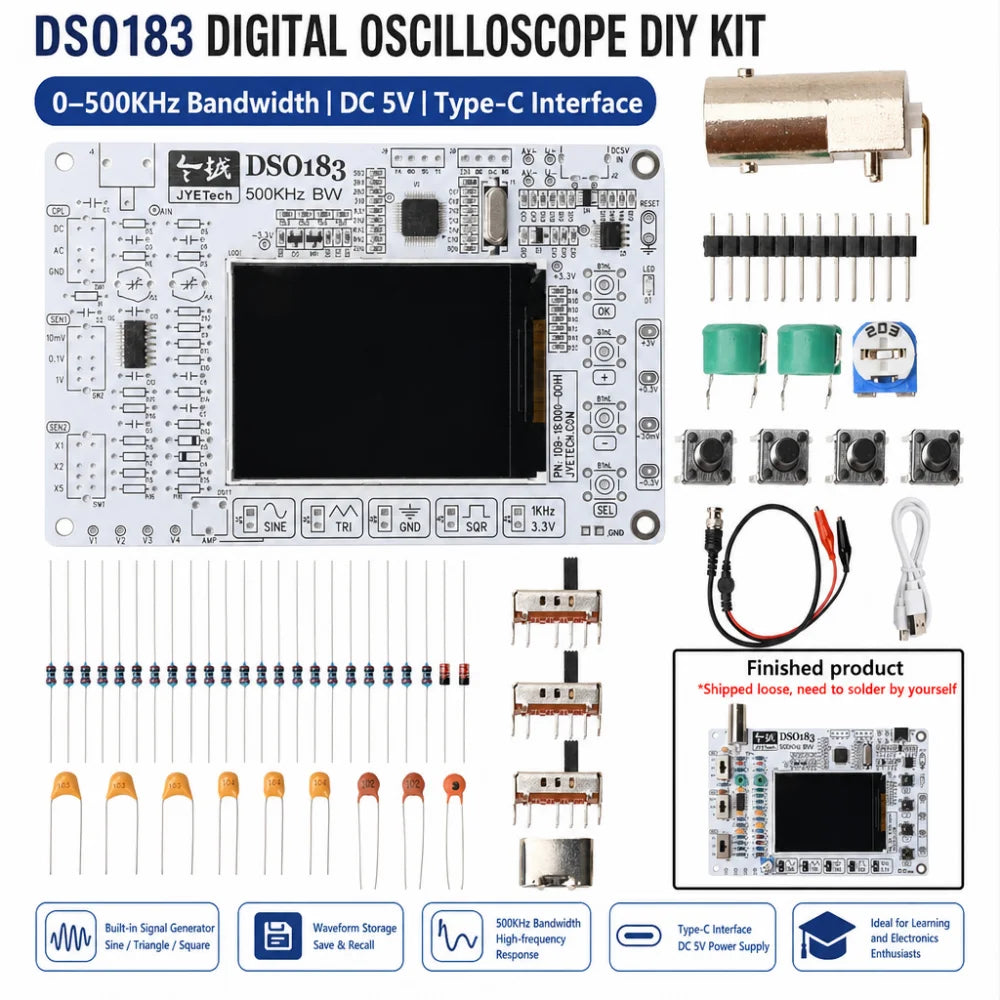 DSO183 Digital Oscilloscope DIY Kit and Case Options