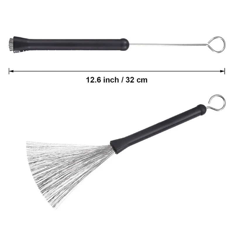 Retractable Steel-Wire Drum Brush, Single