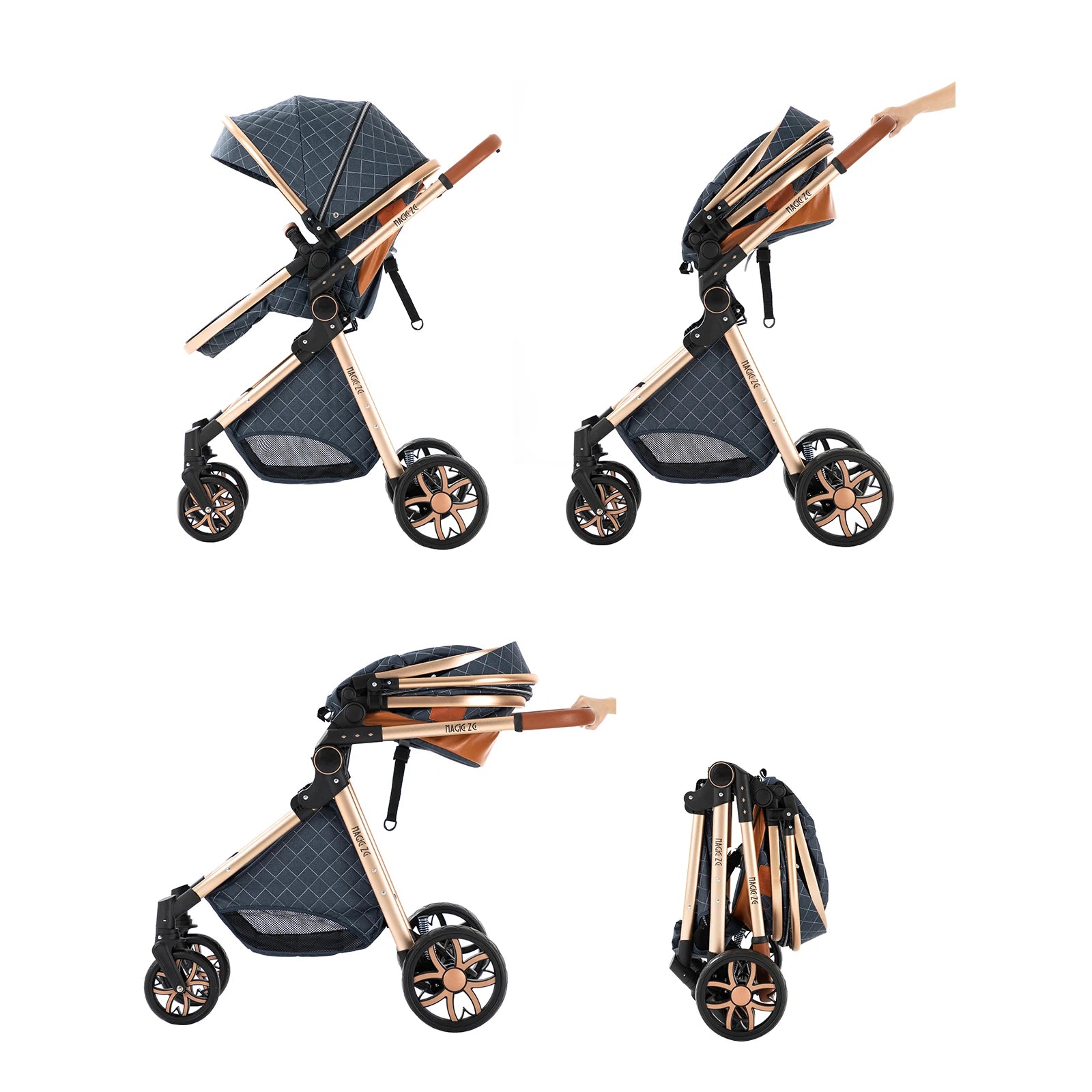 Baby Stroller 3‑in‑1 Lightweight Multifunction Carriage for Newborns