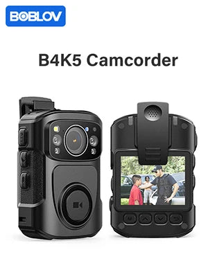 BOBLOV B4K5 4K policajná teleskopická kamera tela 256G GPS IR nočné videnie IP68 pre obchôdzku/opatrovanie