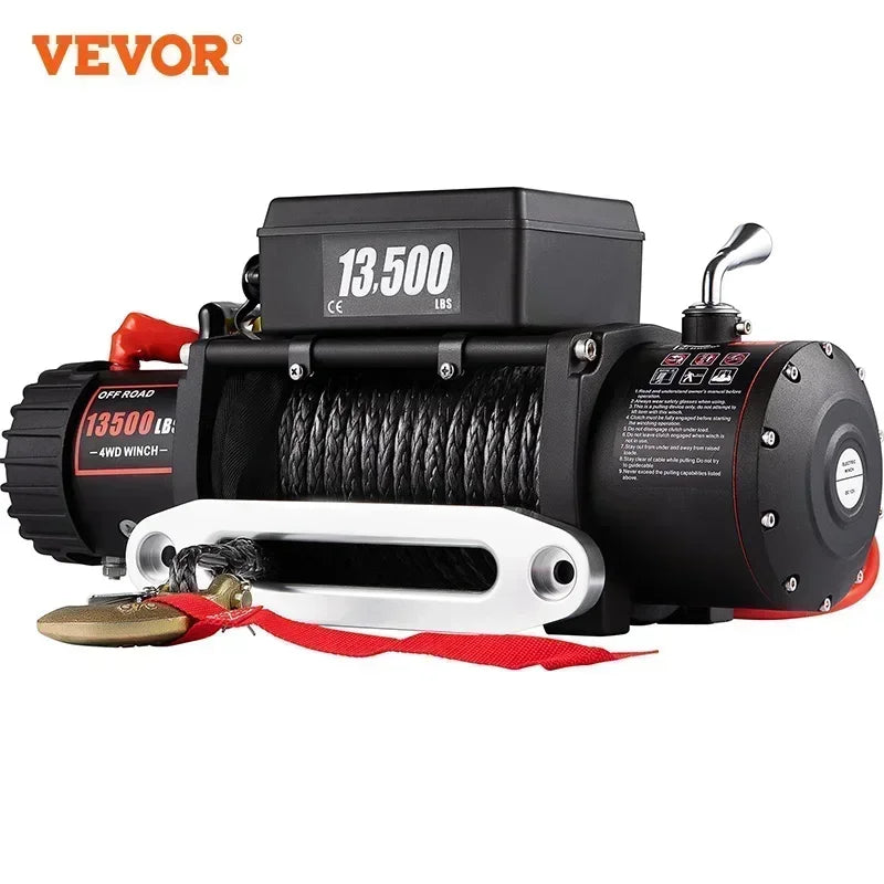 VEVOR Elektrikli Vinç 12V 13500lbs Ağır Hizmet Kurtarma Vinci