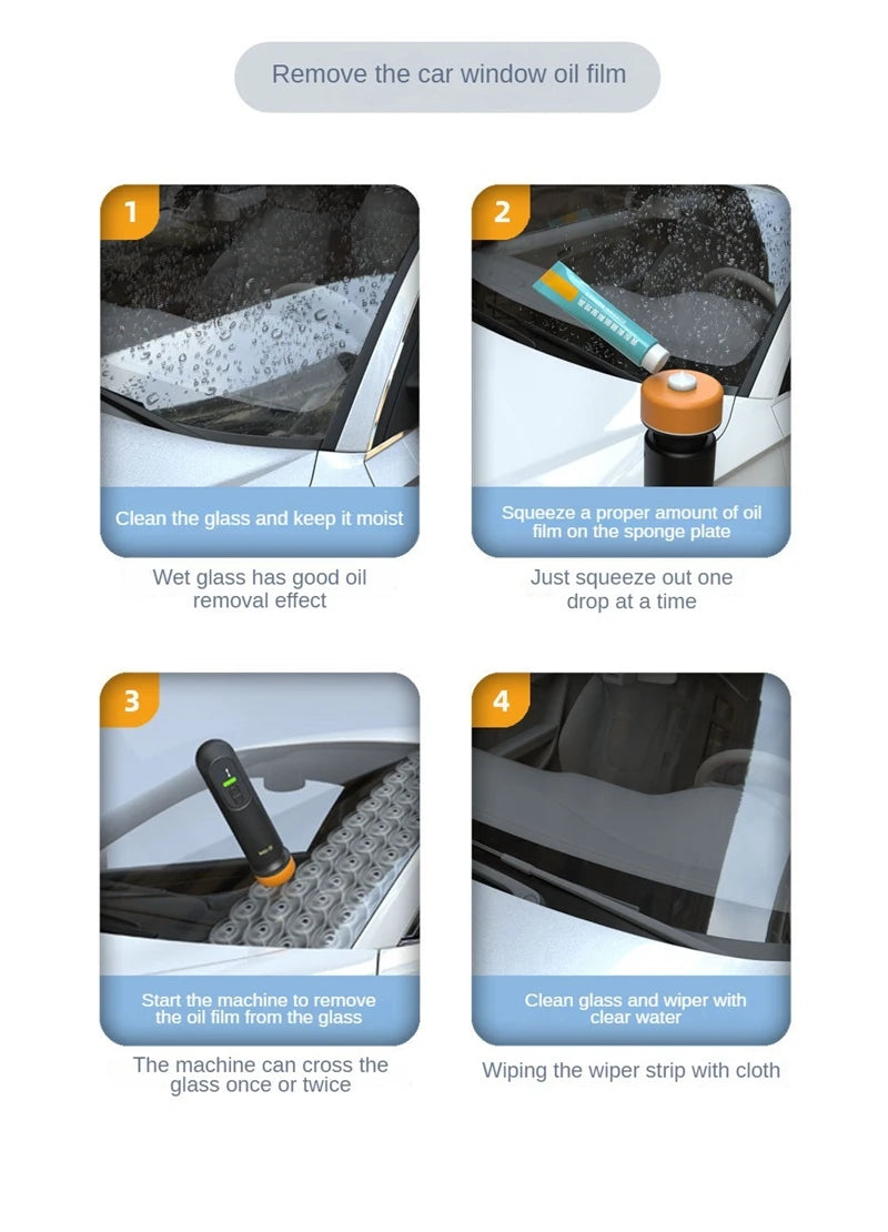 LEIBOO Car Waxing Polishing Sanding Machine 12000RPM Wireless Car Paint Scratch Repair Windscreen Glass Oil Film Remove Machine