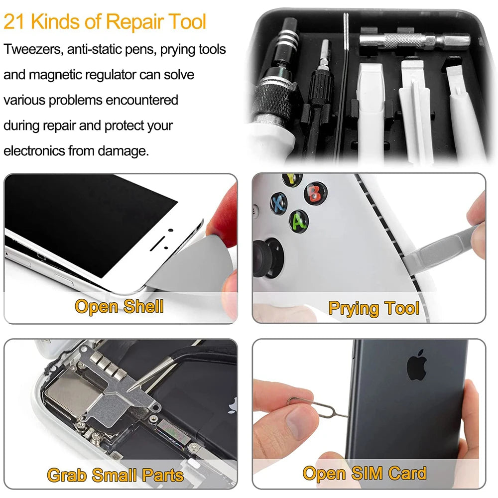 Screwdriver Set Magnetic Torx Phillips Screw Bit Kit WOZOBUY With Electrical Driver Remover Wrench Repair Phone PC Tools