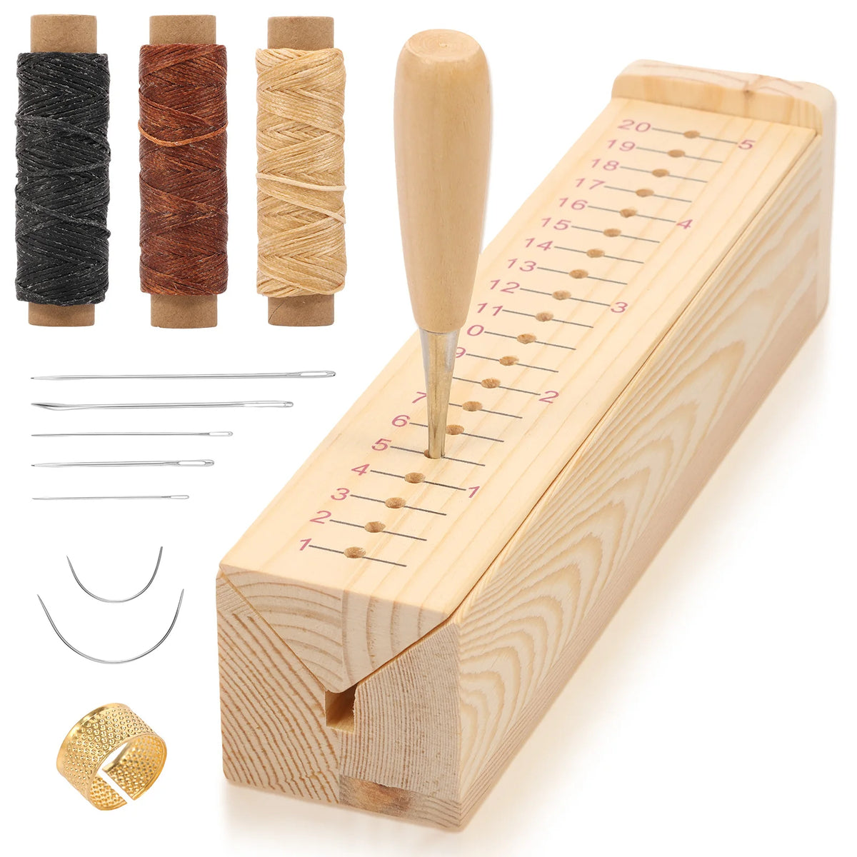 Wooden Bookbinding Punching Cradle, Kit Options