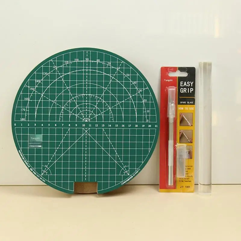 Rotating Table-Tennis Rubber Cutting Mat Set